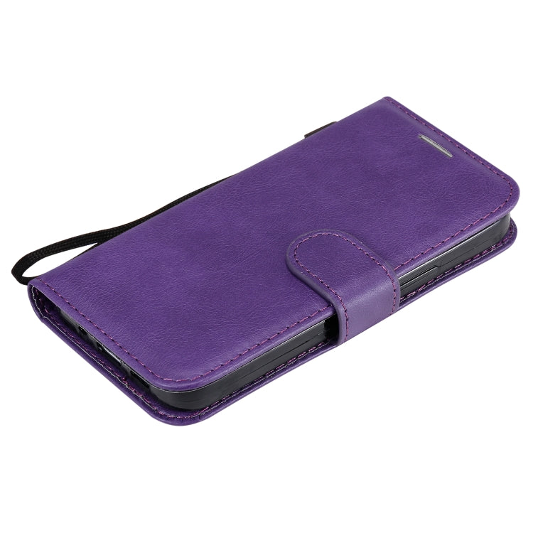 For iPhone 12 mini Solid Color Horizontal Flip Protective Leather Case with Holder & Card Slots & Wallet & Photo Frame & Lanyard