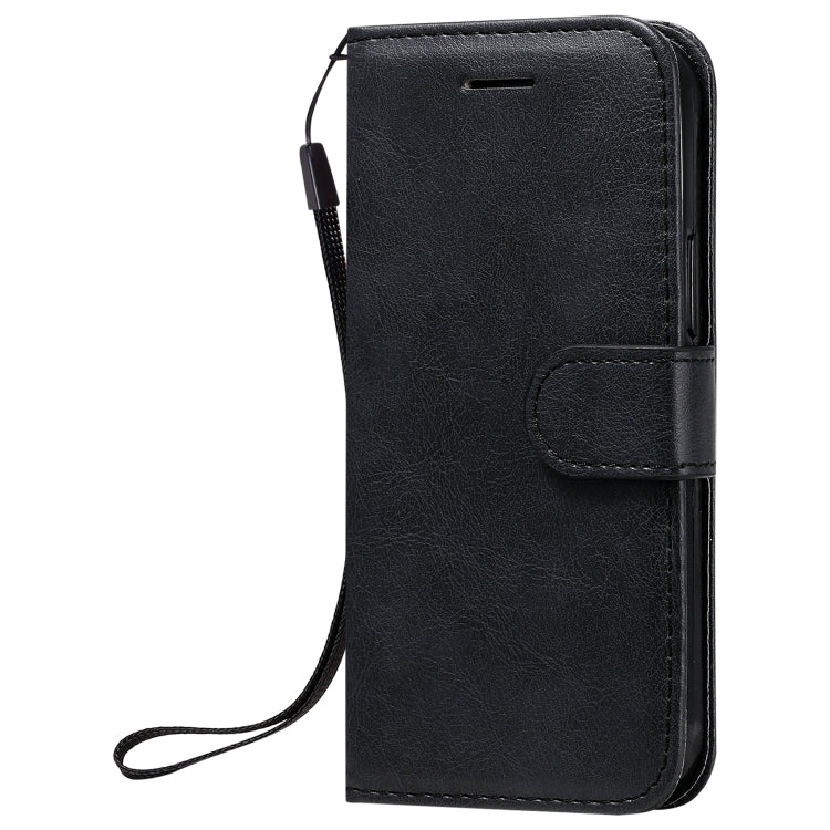 For iPhone 12 mini Solid Color Horizontal Flip Protective Leather Case with Holder & Card Slots & Wallet & Photo Frame & Lanyard