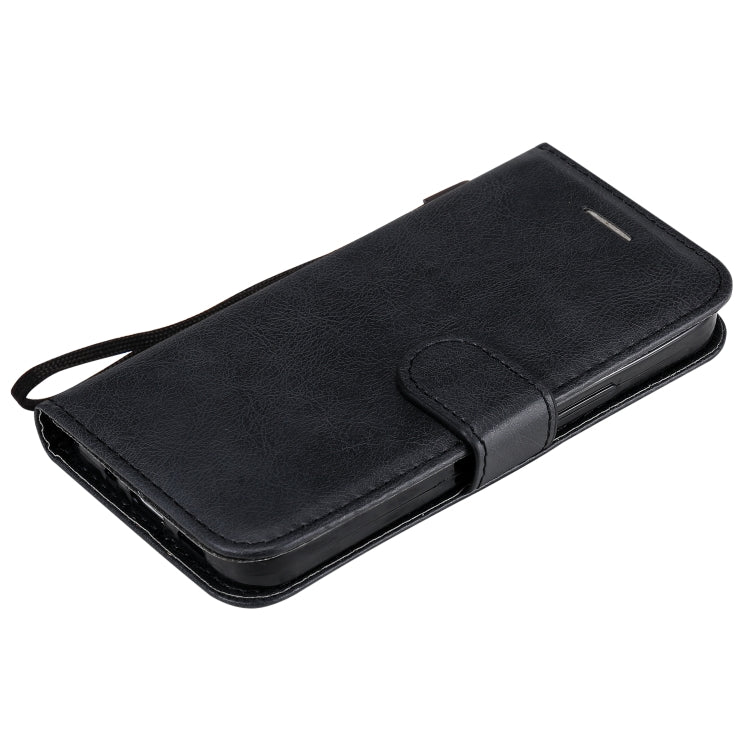 For iPhone 12 mini Solid Color Horizontal Flip Protective Leather Case with Holder & Card Slots & Wallet & Photo Frame & Lanyard