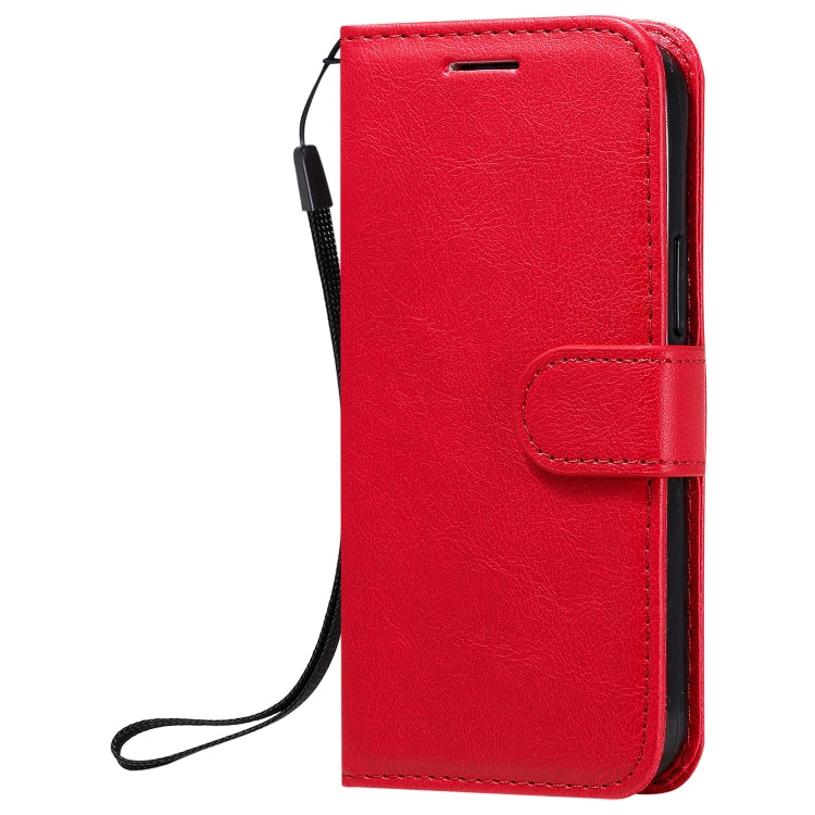 For iPhone 12 mini Solid Color Horizontal Flip Protective Leather Case with Holder & Card Slots & Wallet & Photo Frame & Lanyard