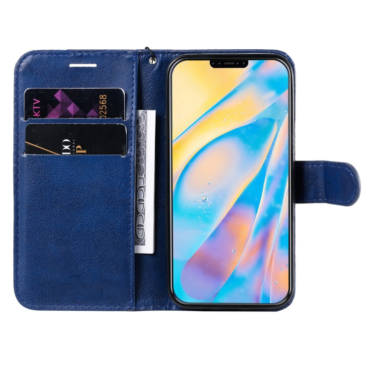 For iPhone 12 mini Solid Color Horizontal Flip Protective Leather Case with Holder & Card Slots & Wallet & Photo Frame & Lanyard