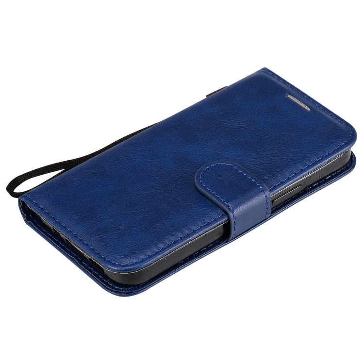 For iPhone 12 mini Solid Color Horizontal Flip Protective Leather Case with Holder & Card Slots & Wallet & Photo Frame & Lanyard