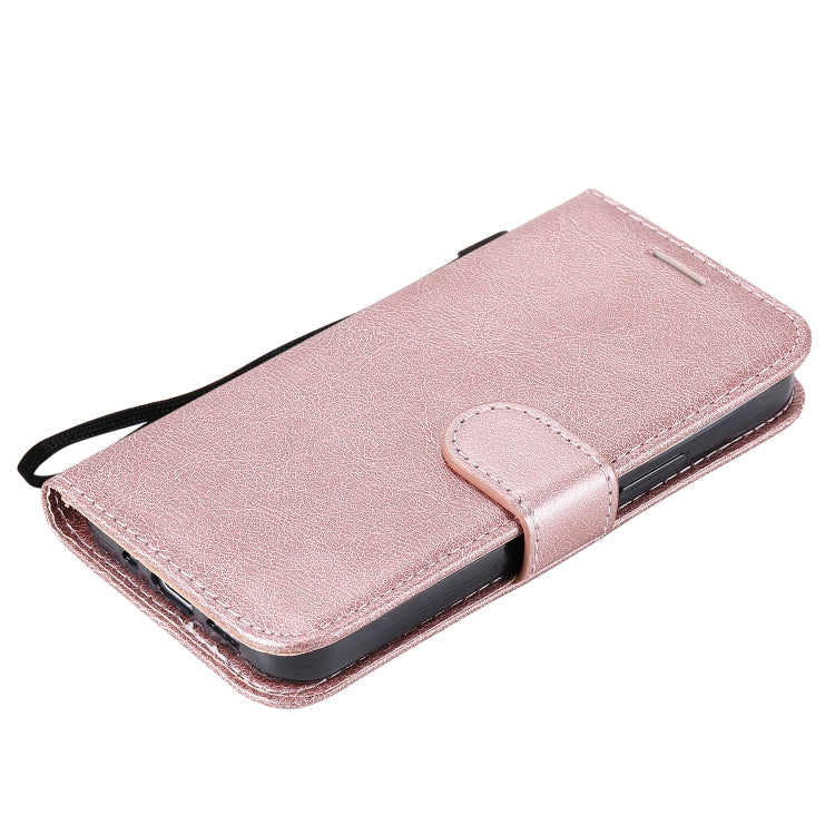For iPhone 12 mini Solid Color Horizontal Flip Protective Leather Case with Holder & Card Slots & Wallet & Photo Frame & Lanyard