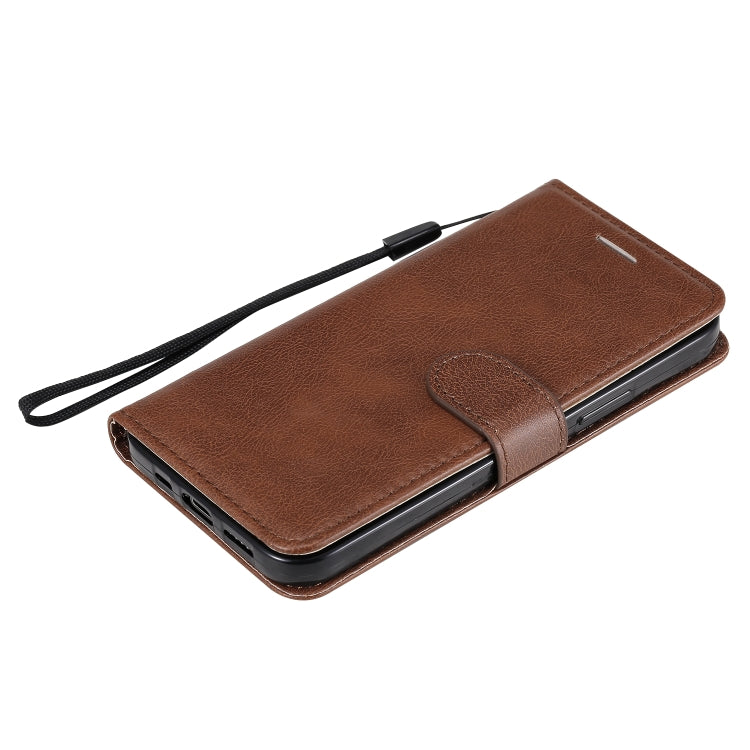For iPhone 12 / 12 Pro Solid Color Horizontal Flip Protective Leather Case with Holder & Card Slots & Wallet & Photo Frame & Lanyard