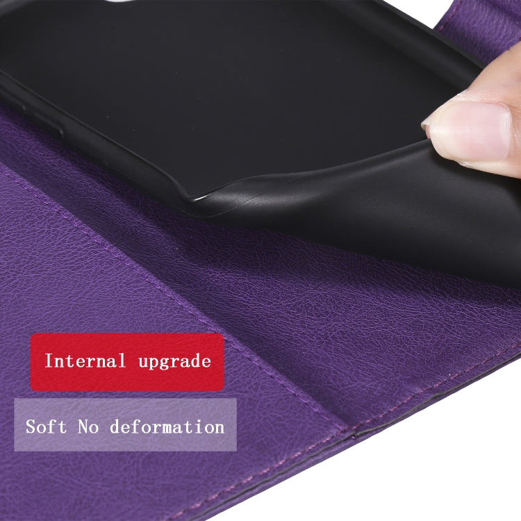 For iPhone 12 / 12 Pro Solid Color Horizontal Flip Protective Leather Case with Holder & Card Slots & Wallet & Photo Frame & Lanyard
