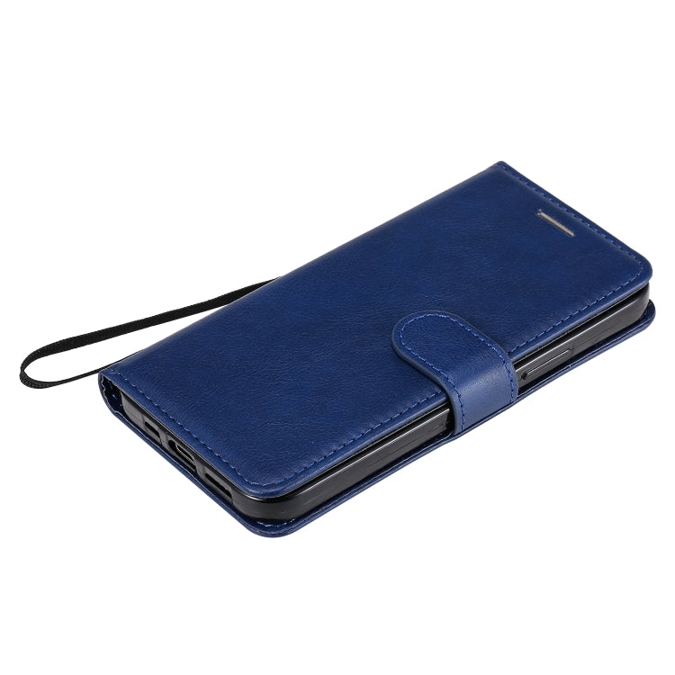 For iPhone 12 / 12 Pro Solid Color Horizontal Flip Protective Leather Case with Holder & Card Slots & Wallet & Photo Frame & Lanyard