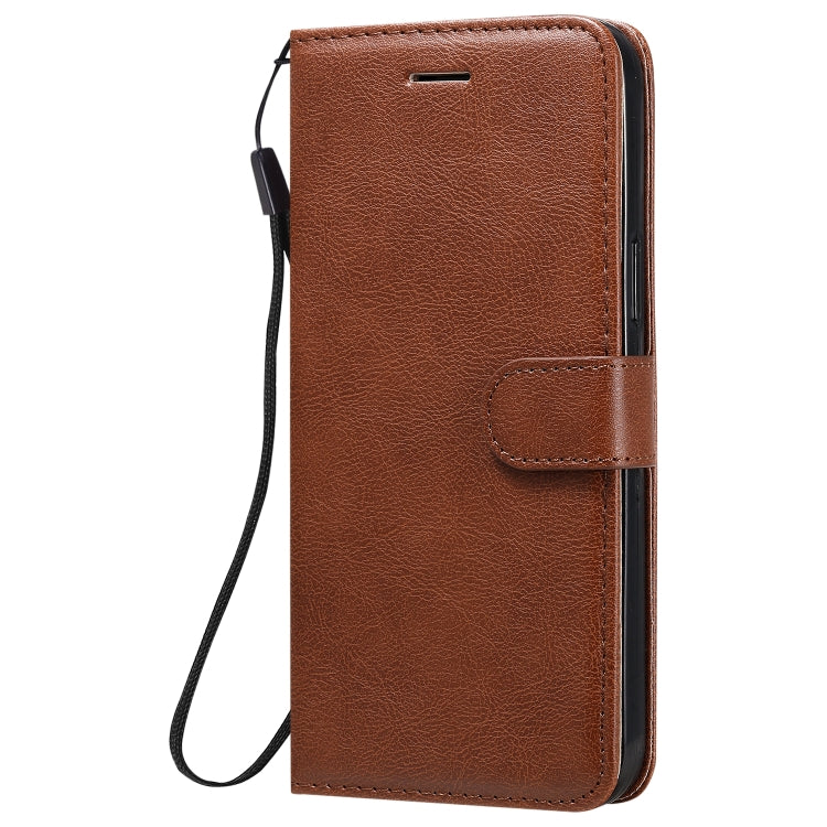 For iPhone 12 Pro Max Solid Color Horizontal Flip Protective Leather Case with Holder & Card Slots & Wallet & Photo Frame & Lanyard