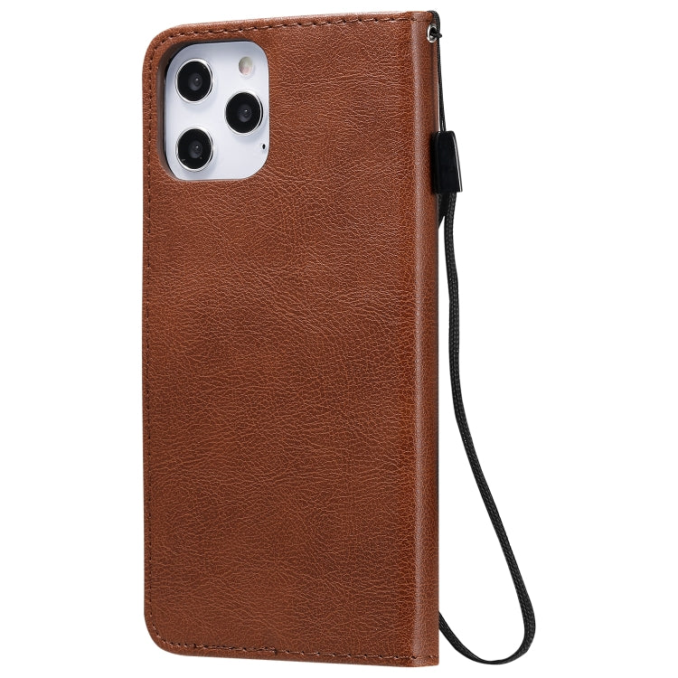 For iPhone 12 Pro Max Solid Color Horizontal Flip Protective Leather Case with Holder & Card Slots & Wallet & Photo Frame & Lanyard