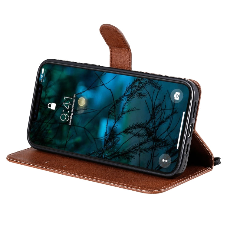 For iPhone 12 Pro Max Solid Color Horizontal Flip Protective Leather Case with Holder & Card Slots & Wallet & Photo Frame & Lanyard