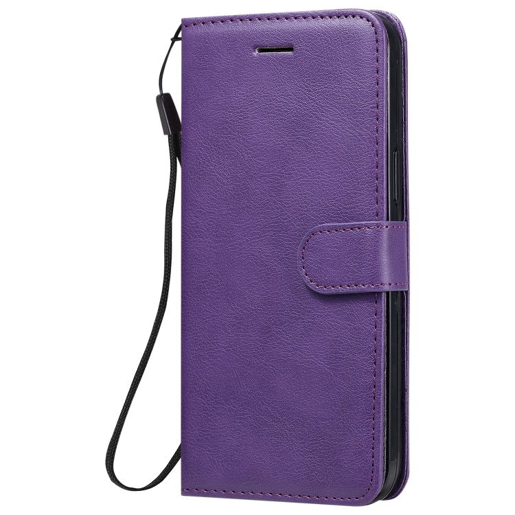 For iPhone 12 Pro Max Solid Color Horizontal Flip Protective Leather Case with Holder & Card Slots & Wallet & Photo Frame & Lanyard