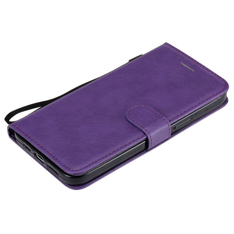 For iPhone 12 Pro Max Solid Color Horizontal Flip Protective Leather Case with Holder & Card Slots & Wallet & Photo Frame & Lanyard