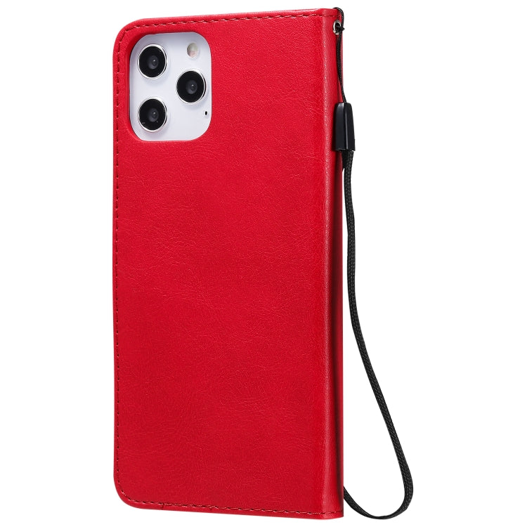 For iPhone 12 Pro Max Solid Color Horizontal Flip Protective Leather Case with Holder & Card Slots & Wallet & Photo Frame & Lanyard