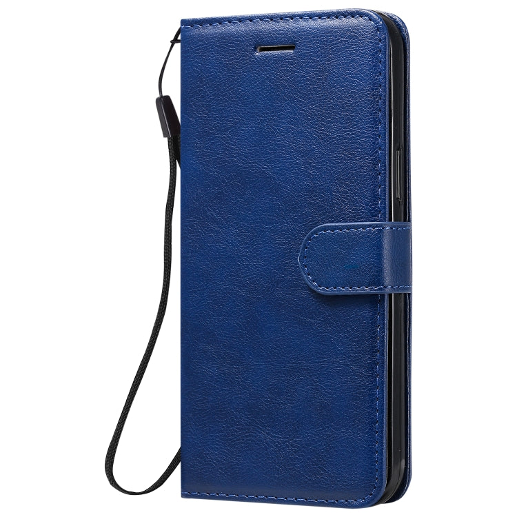 For iPhone 12 Pro Max Solid Color Horizontal Flip Protective Leather Case with Holder & Card Slots & Wallet & Photo Frame & Lanyard