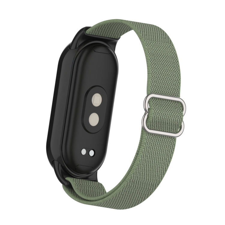 For Xiaomi Smart Band 9 / 8 Plastic Plug Plain Elastic Nylon Watch Band
