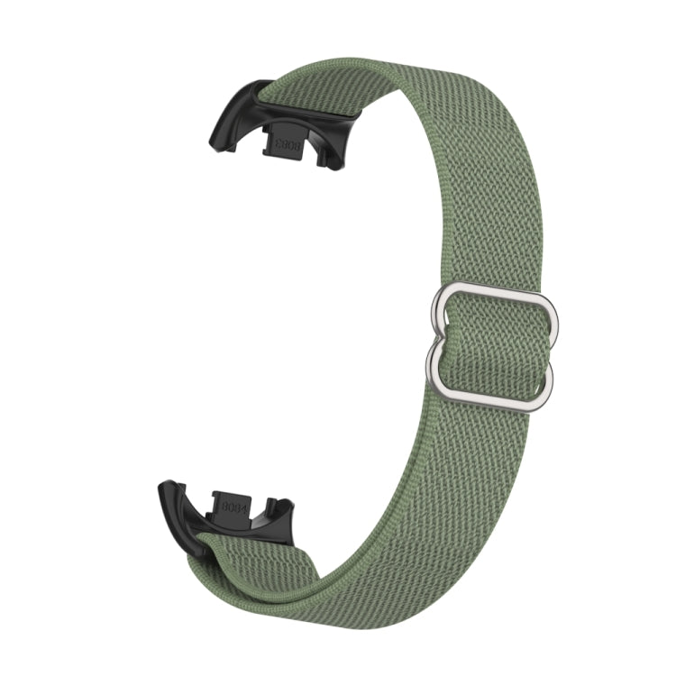 For Xiaomi Smart Band 9 / 8 Plastic Plug Plain Elastic Nylon Watch Band