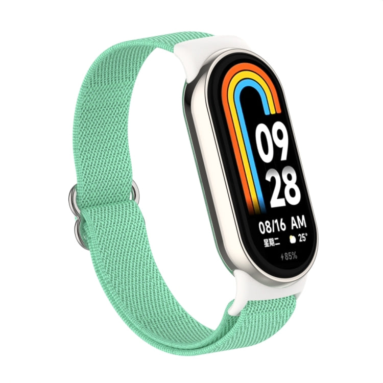 For Xiaomi Smart Band 9 / 8 Plastic Plug Plain Elastic Nylon Watch Band