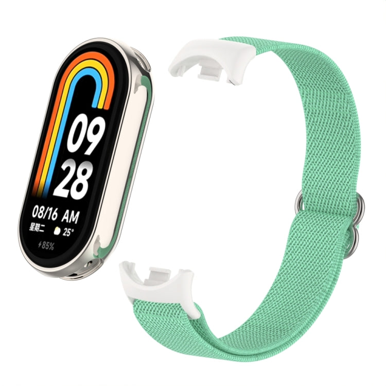 For Xiaomi Smart Band 9 / 8 Plastic Plug Plain Elastic Nylon Watch Band