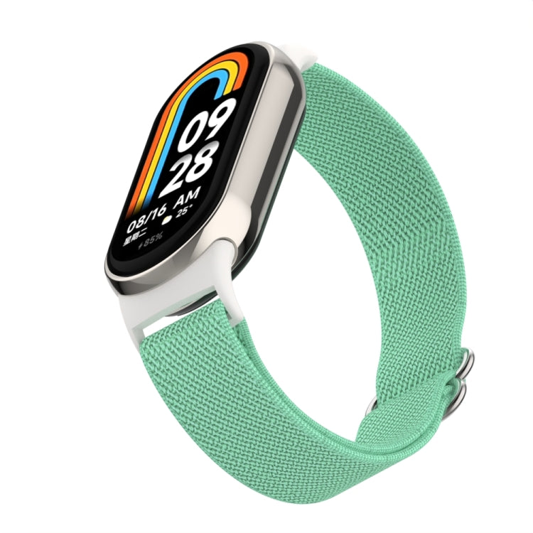For Xiaomi Smart Band 9 / 8 Plastic Plug Plain Elastic Nylon Watch Band