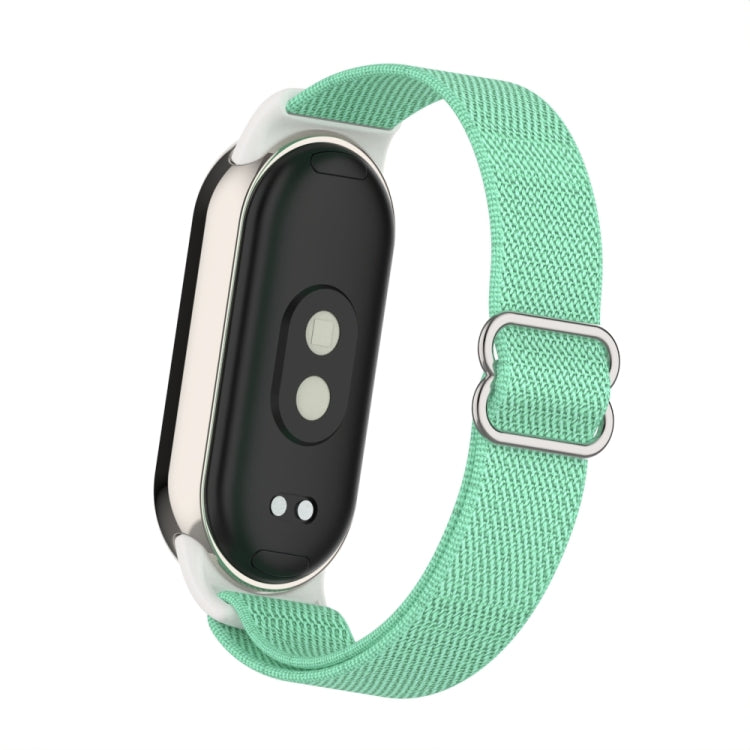 For Xiaomi Smart Band 9 / 8 Plastic Plug Plain Elastic Nylon Watch Band