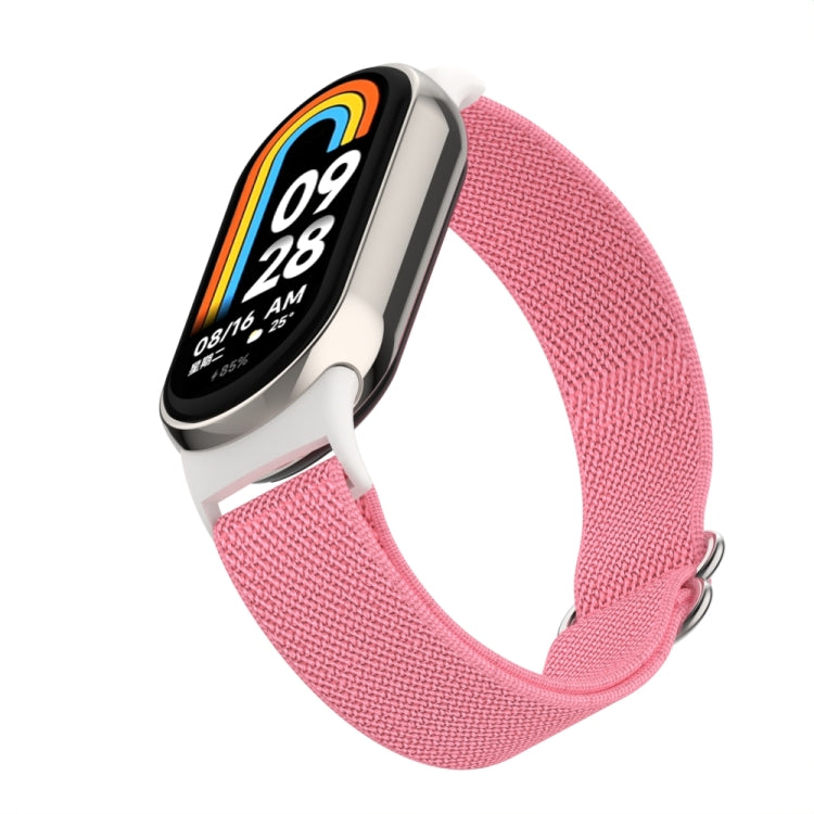 For Xiaomi Smart Band 9 / 8 Plastic Plug Plain Elastic Nylon Watch Band