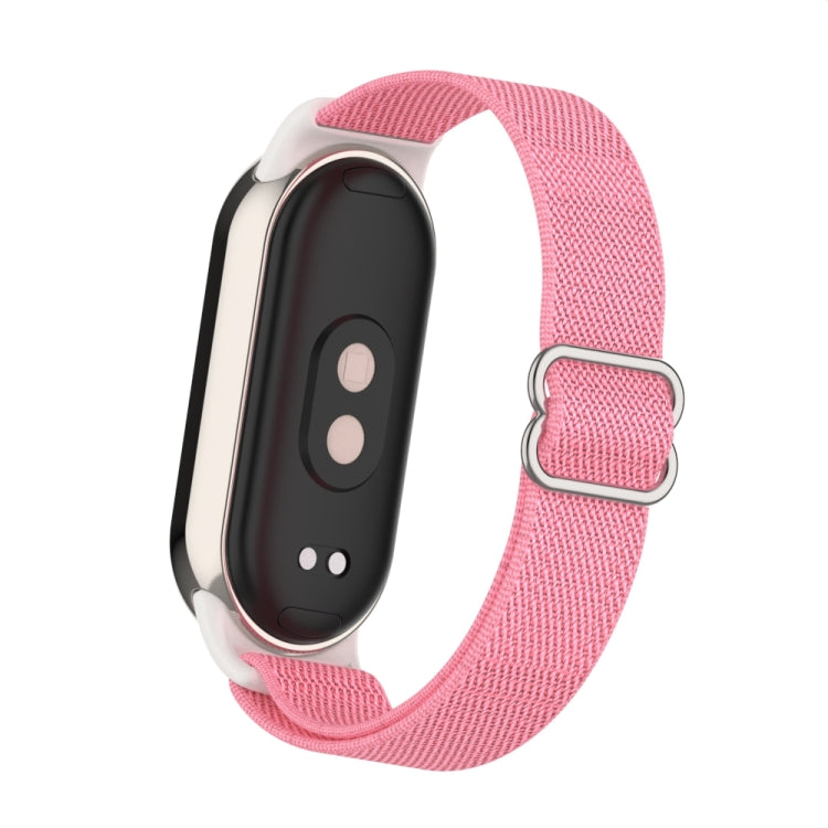 For Xiaomi Smart Band 9 / 8 Plastic Plug Plain Elastic Nylon Watch Band
