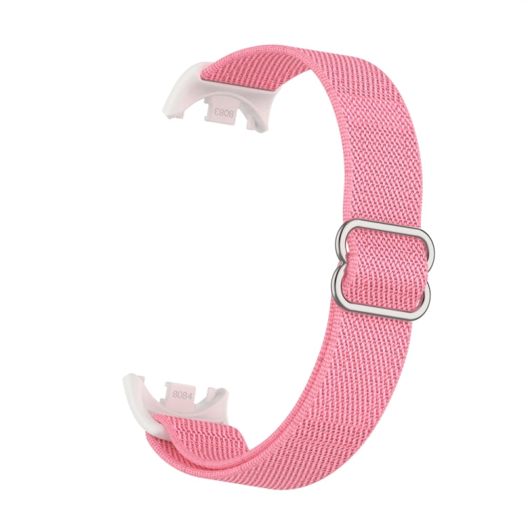 For Xiaomi Smart Band 9 / 8 Plastic Plug Plain Elastic Nylon Watch Band