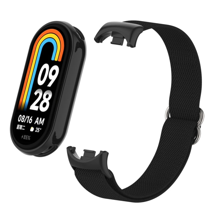 For Xiaomi Smart Band 9 / 8 Plastic Plug Plain Elastic Nylon Watch Band