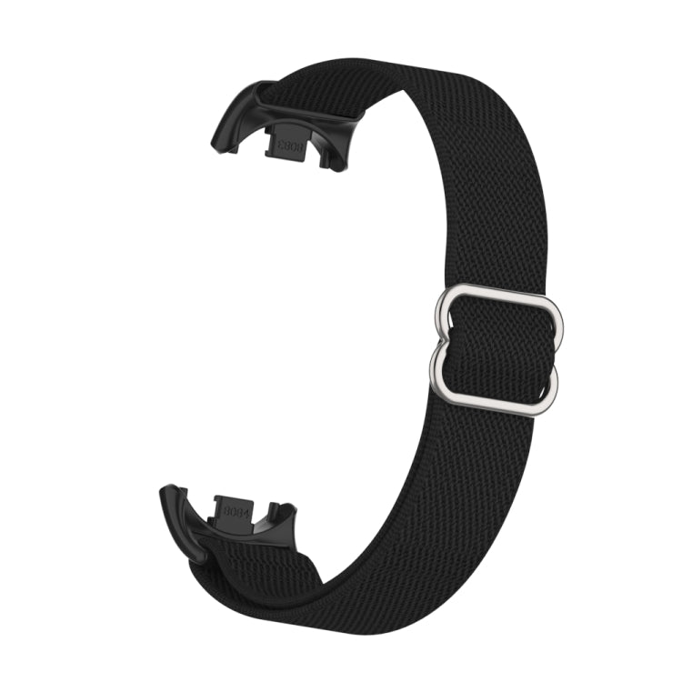 For Xiaomi Smart Band 9 / 8 Plastic Plug Plain Elastic Nylon Watch Band