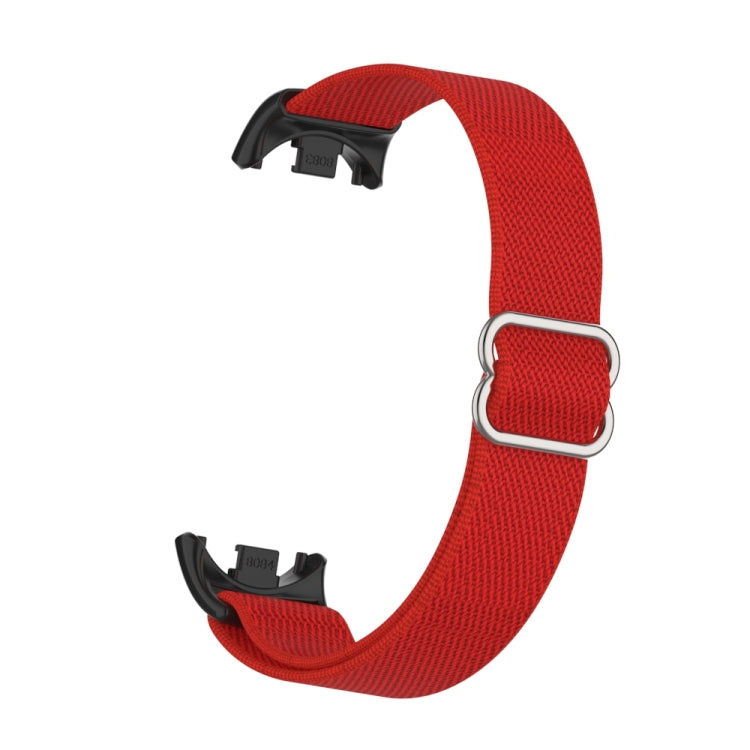 For Xiaomi Smart Band 9 / 8 Plastic Plug Plain Elastic Nylon Watch Band