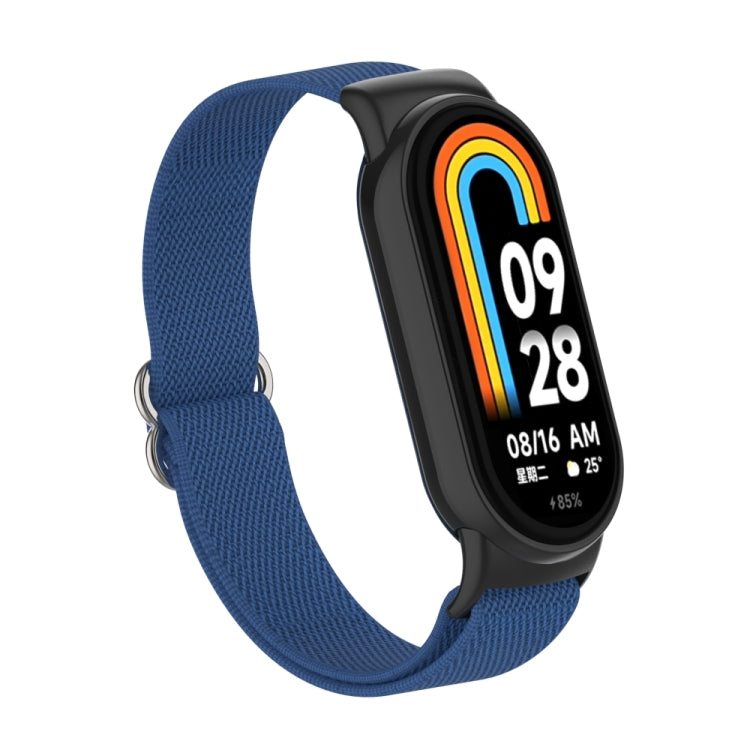 For Xiaomi Smart Band 9 / 8 Plastic Plug Plain Elastic Nylon Watch Band