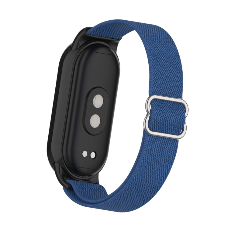 For Xiaomi Smart Band 9 / 8 Plastic Plug Plain Elastic Nylon Watch Band