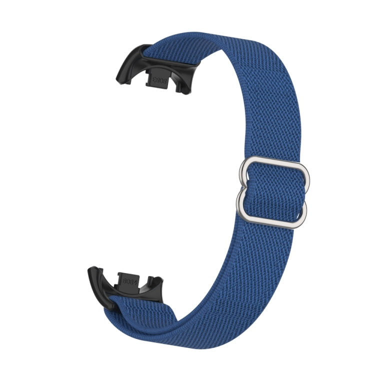 For Xiaomi Smart Band 9 / 8 Plastic Plug Plain Elastic Nylon Watch Band