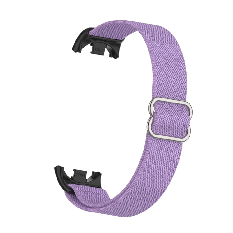 For Xiaomi Smart Band 9 / 8 Plastic Plug Plain Elastic Nylon Watch Band