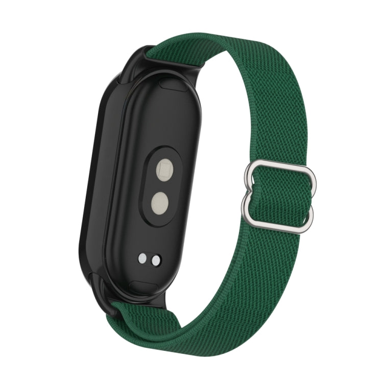 For Xiaomi Smart Band 9 / 8 Plastic Plug Plain Elastic Nylon Watch Band