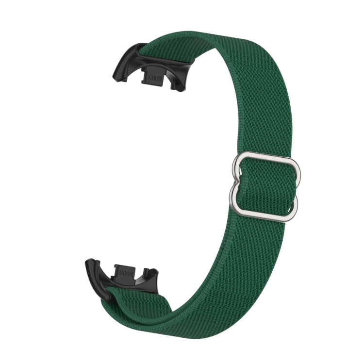 For Xiaomi Smart Band 9 / 8 Plastic Plug Plain Elastic Nylon Watch Band