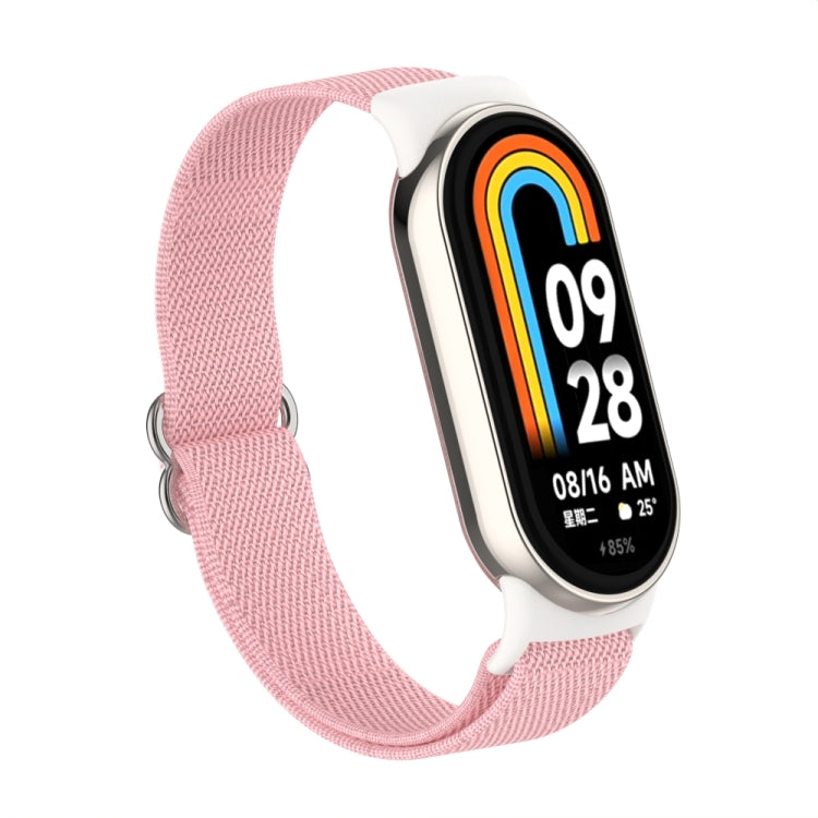 For Xiaomi Smart Band 9 / 8 Plastic Plug Plain Elastic Nylon Watch Band