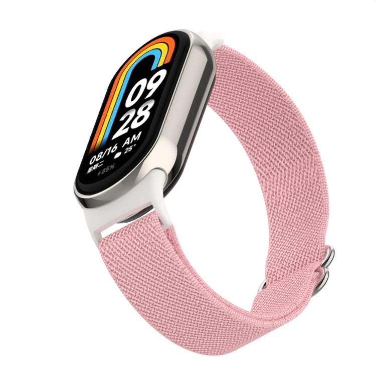 For Xiaomi Smart Band 9 / 8 Plastic Plug Plain Elastic Nylon Watch Band