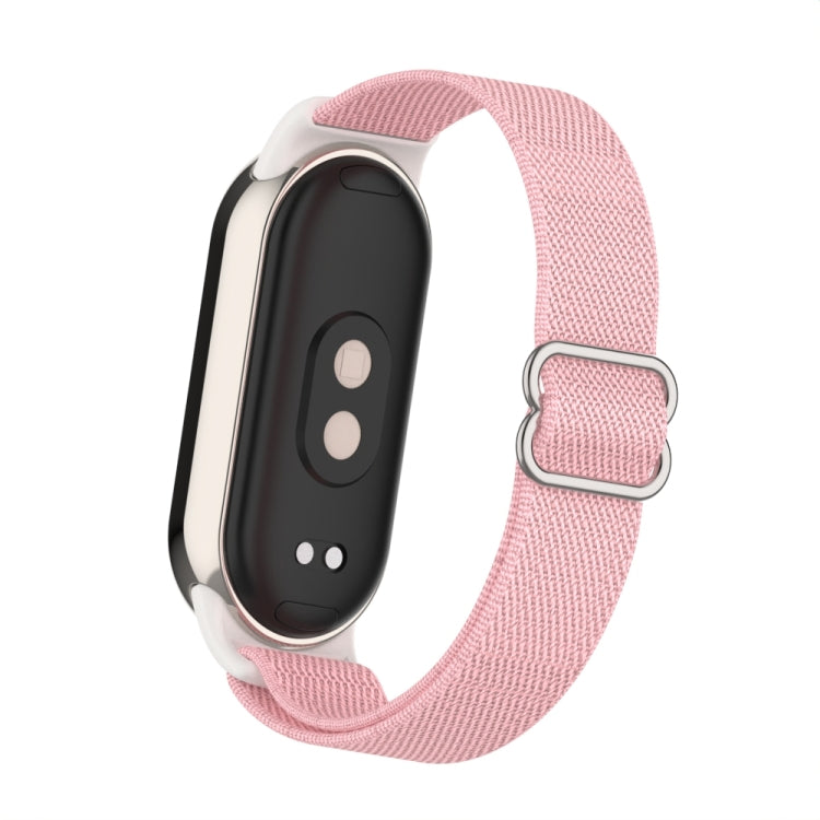 For Xiaomi Smart Band 9 / 8 Plastic Plug Plain Elastic Nylon Watch Band