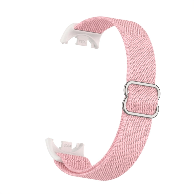 For Xiaomi Smart Band 9 / 8 Plastic Plug Plain Elastic Nylon Watch Band
