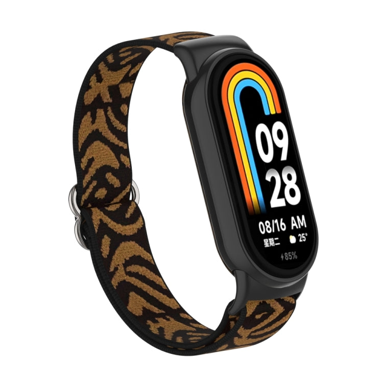 For Xiaomi Smart Band 9 / 8 Plastic Plug Plain Elastic Nylon Watch Band