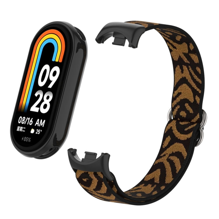 For Xiaomi Smart Band 9 / 8 Plastic Plug Plain Elastic Nylon Watch Band