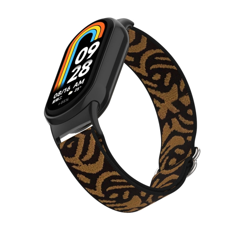 For Xiaomi Smart Band 9 / 8 Plastic Plug Plain Elastic Nylon Watch Band
