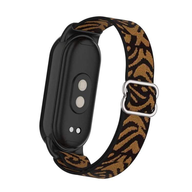 For Xiaomi Smart Band 9 / 8 Plastic Plug Plain Elastic Nylon Watch Band