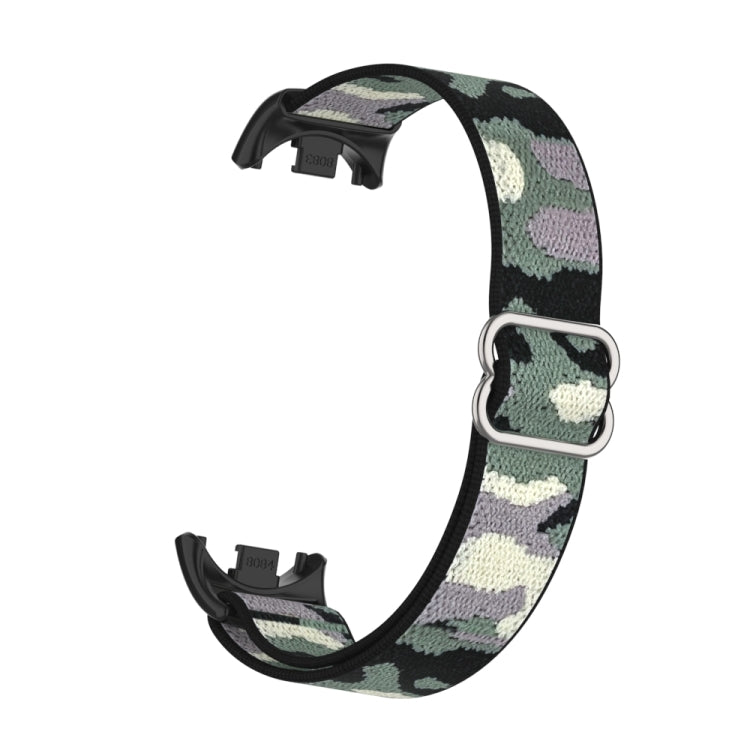 For Xiaomi Smart Band 9 / 8 Plastic Plug Plain Elastic Nylon Watch Band