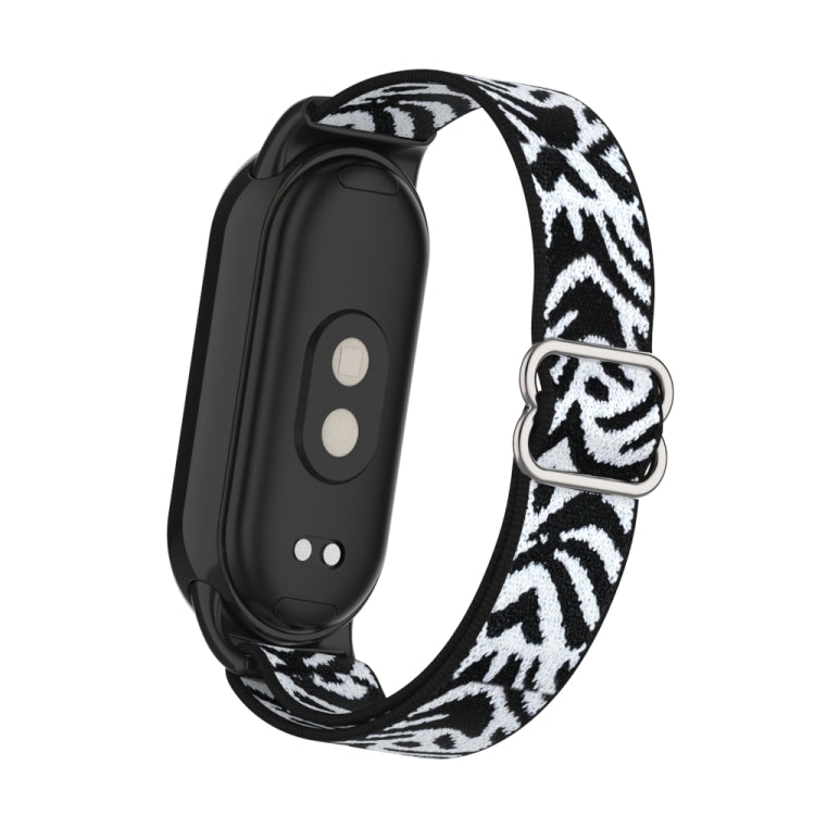 For Xiaomi Smart Band 9 / 8 Plastic Plug Plain Elastic Nylon Watch Band