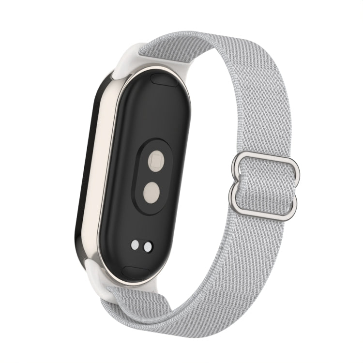 For Xiaomi Smart Band 9 / 8 Plastic Plug Plain Elastic Nylon Watch Band