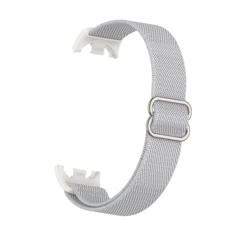 For Xiaomi Smart Band 9 / 8 Plastic Plug Plain Elastic Nylon Watch Band