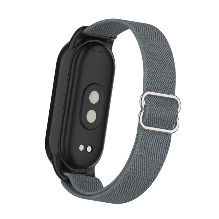 For Xiaomi Smart Band 9 / 8 Plastic Plug Plain Elastic Nylon Watch Band