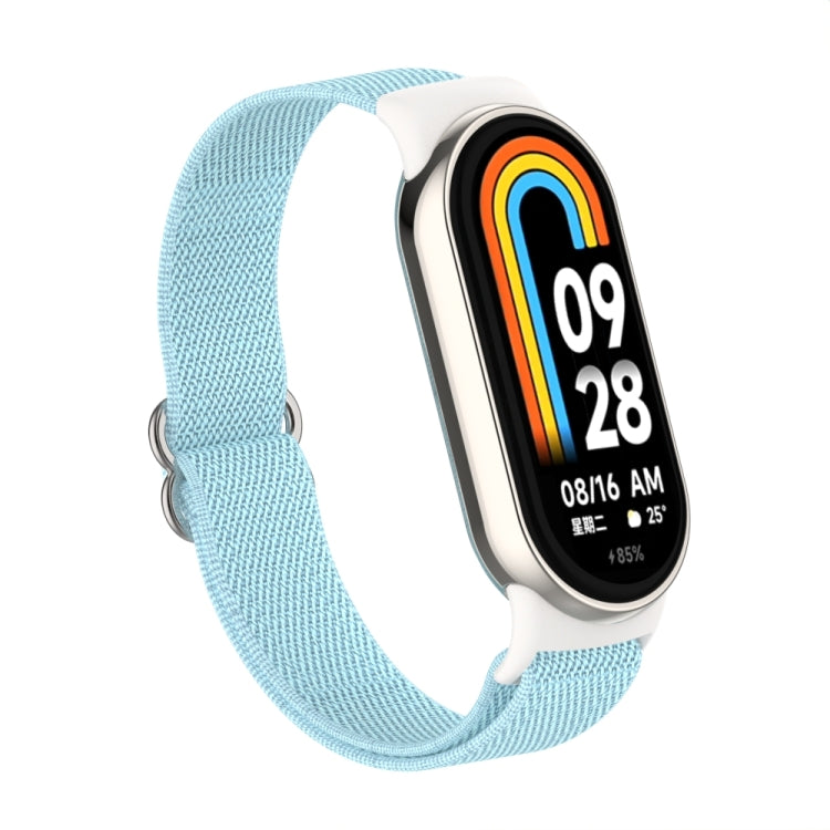 For Xiaomi Smart Band 9 / 8 Plastic Plug Plain Elastic Nylon Watch Band