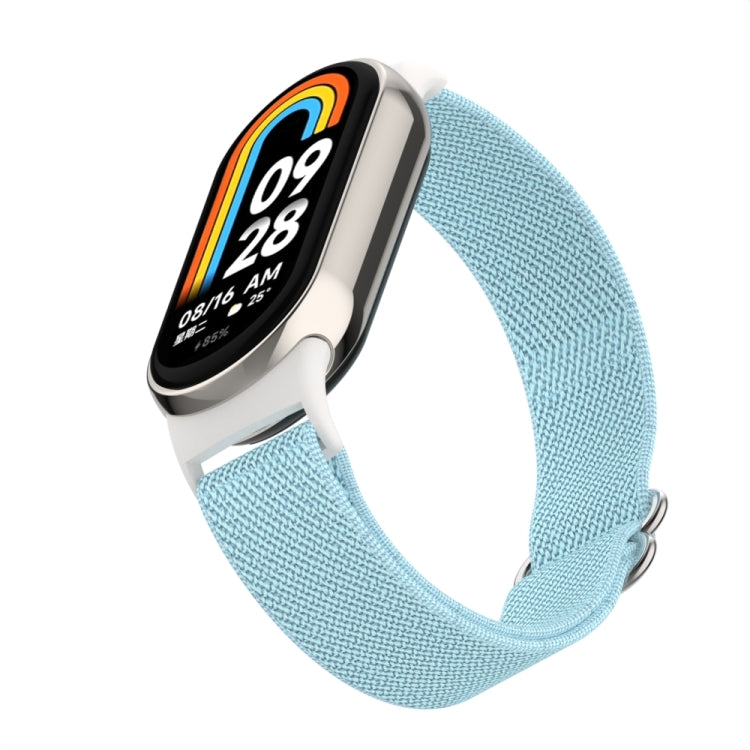 For Xiaomi Smart Band 9 / 8 Plastic Plug Plain Elastic Nylon Watch Band